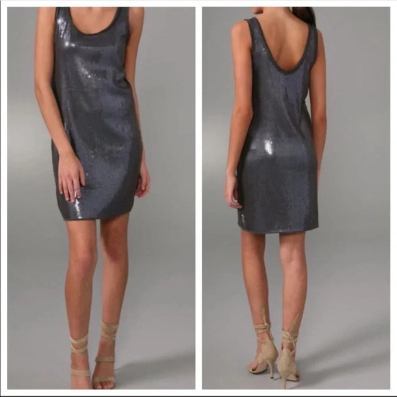 Vince Dresses & Skirts - VINCE. | Gray Sequin Tank Dress